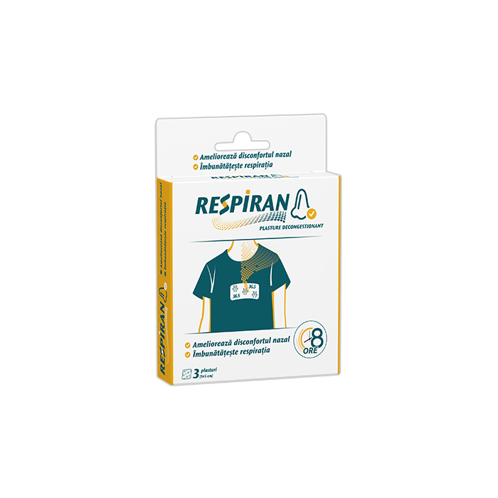 Respiran - plasture decongestionant x 3 buc