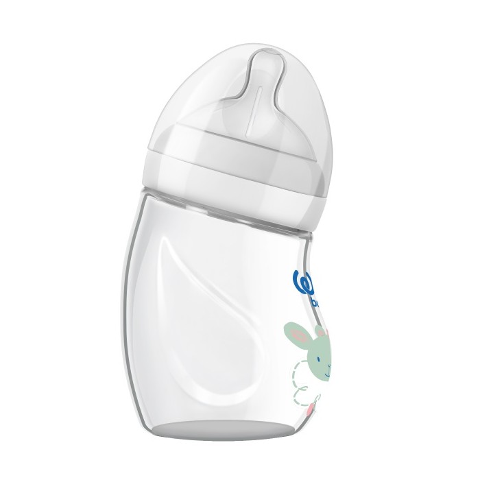 Natural biberon curbat 180 ml termorezistent - cod 146
