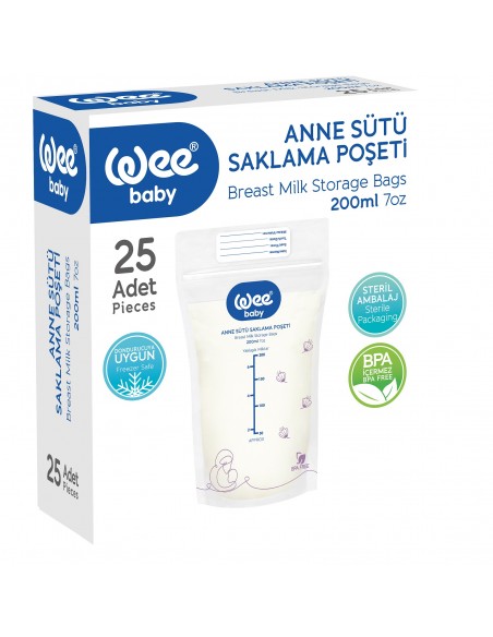 Pungi stocare lapte x 25 buc - cod 889, Wee Baby