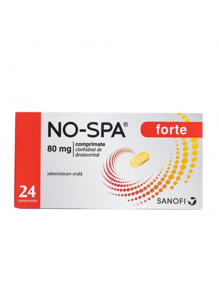 No-Spa Forte 80mg 1bl x 24 cp, Sanofi Romania S.R.L. - Romania