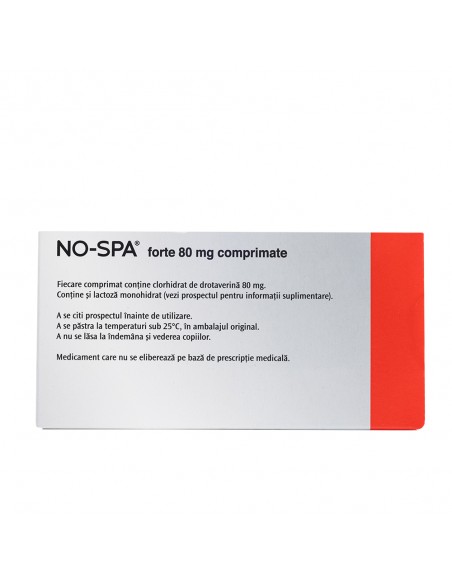 No-Spa Forte 80mg 1bl x 24 cp, Sanofi Romania S.R.L. - Romania
