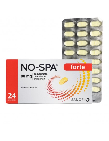 No-Spa Forte 80mg 1bl x 24 cp, Sanofi Romania S.R.L. - Romania