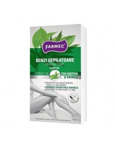 Benzi depilatoare corp cu ceară gel – 16 benzi + 2 șervețele