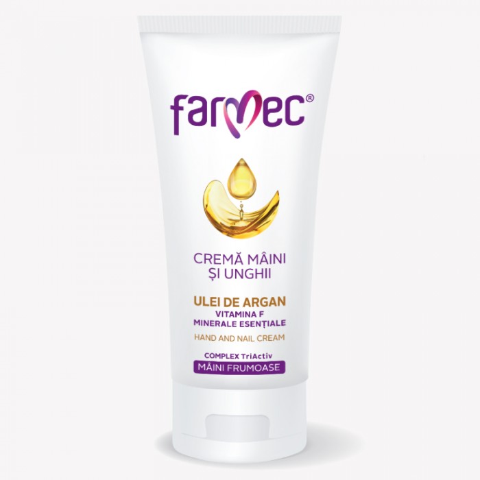 Crema pentru maini si unghii cu ulei de argan, 100 ml, Farmec