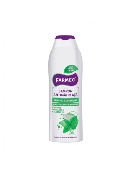 Şampon antimatreață Busuioc & Cimbrișor 400 ml – Farmec