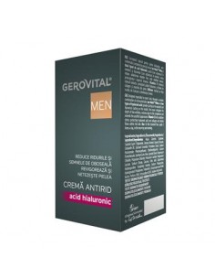 Gerovital Men Cremă antirid cu acid hialuronic, 30 ml