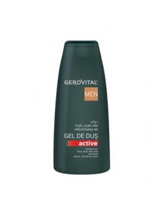 Gerovital Men Gel de duș Active 3 în 1, 400 ml, Farmec