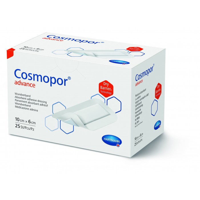Cosmopor advance 10 x 6 cm plasture steril, 25 bucati, PAUL HARTMANN AG