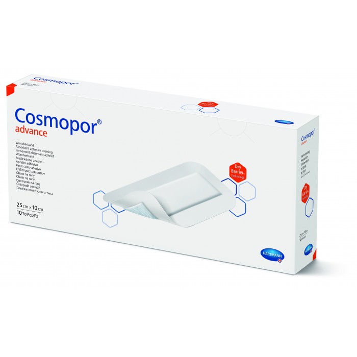 Cosmopor advance 25 x 10 cm plasture steril, 10 bucati, PAUL HARTMANN AG