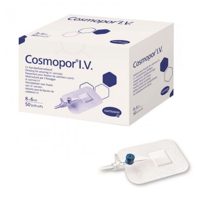 Cosmopor IV plasturi pentru fixarea branulei, 50 bucati, PAUL HARTMANN AG