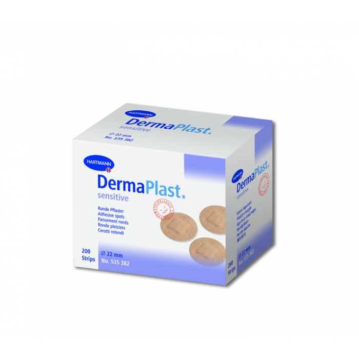 Dermaplast sensitive spots plasturi post injectie rotunzi, 200 bucati, PAUL HARTMANN AG