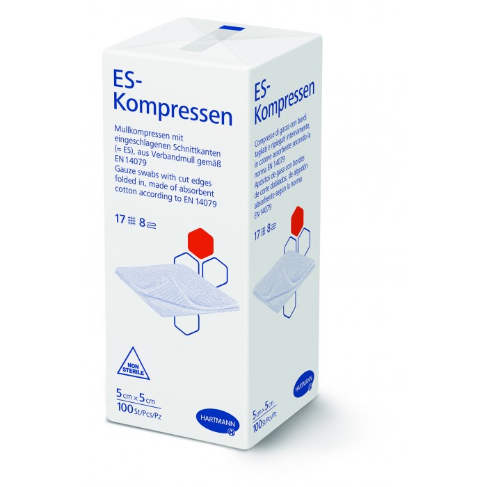 Es-kompressen comprese sterile in 8 straturi, 5 x 5 cm x 5 buc