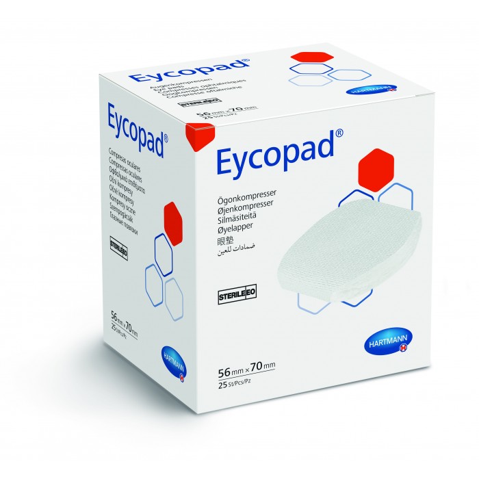 Eycopad comprese sterile 5,6 x 7 cm comprese oculare sterile, 25 bucati, PAUL HARTMANN AG