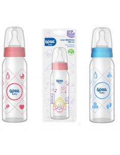 Biberon sticla 250ml cu tetina silicon rotunda - cod 876