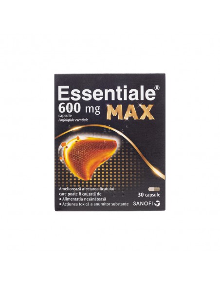 Essentiale Max 600mg, 30 de comprimate, Sanofi, Sanofi Romania S.R.L. - Romania