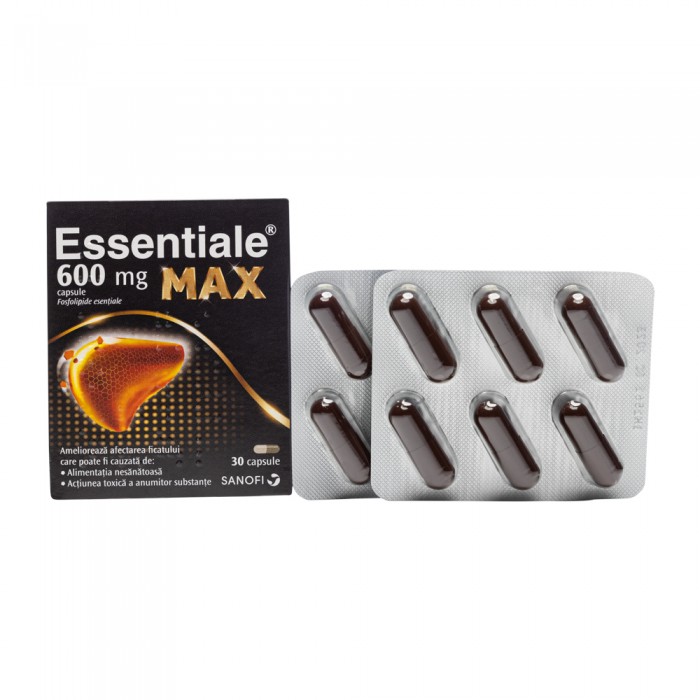 Essentiale Max 600mg, 30 de comprimate, Sanofi,...