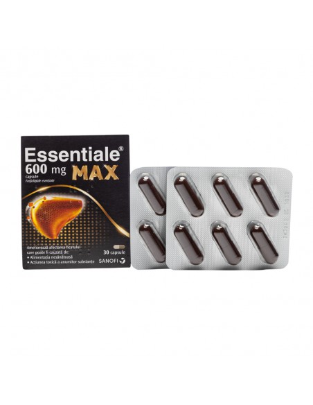 Essentiale Max 600mg, 30 de comprimate, Sanofi, Sanofi Romania S.R.L. - Romania