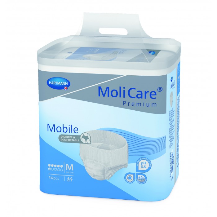 Molicare premium mobile marime M, 6 picaturi - chilot pentru incontinenta severa, 14 bucati, PAUL HARTMANN AG