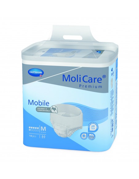 Molicare premium mobile marime M, 6 picaturi - chilot pentru incontinenta severa, 14 bucati, PAUL HARTMANN AG