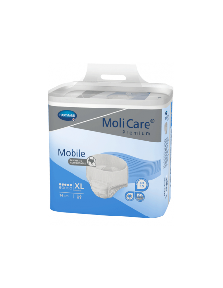 Molicare premium mobile marime XL, 6 picaturi - chilot pentru incontinenta severa, 14 bucati, PAUL HARTMANN AG