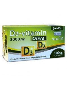 Vitamina D3 3000 ui, 100 tablete, Jutavit