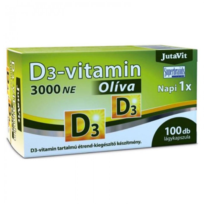 Vitamina D3 3000 ui, 100 tablete, Jutavit