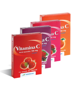 Vitamina C 180mg cu capsuni x 20 cpr