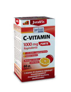 JutaVit Vitamina C Forte 1000 mg + D3, 60 tablete...