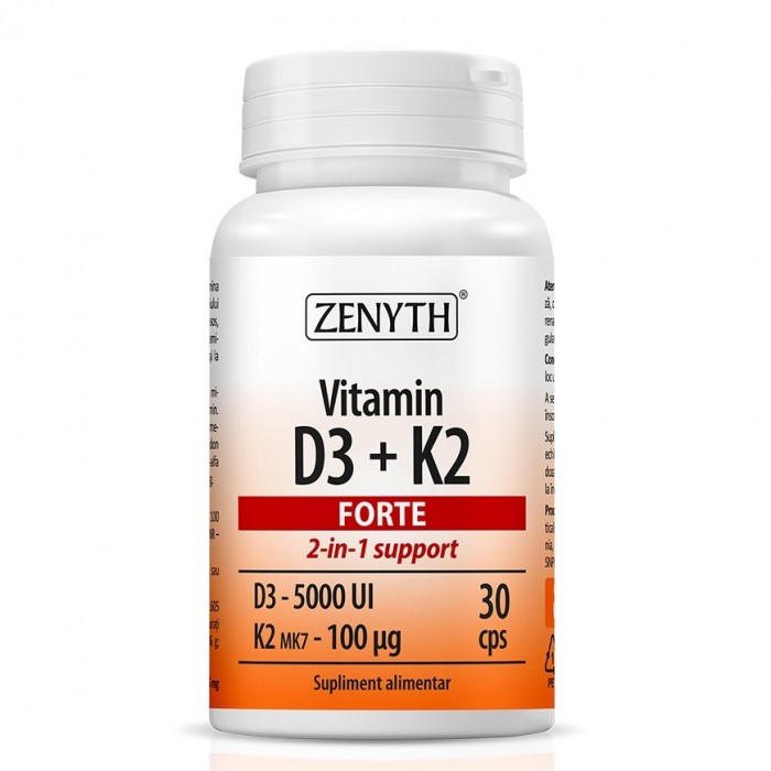 Vitamina D3 K2 forte, 30 capsule, Zenyth