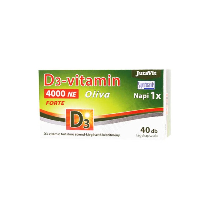 Vitamina D3 4000 NE cu extract de ulei de masline, 100 de tablete, Jutavit