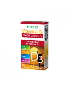 Beres Vitamina D3 3200 UI – 30 comprimate - Béres