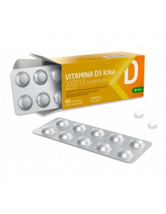 Vitamina D3 1000UI, 60 de comprimate, Krka