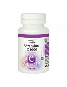 Vitamina C 1000 + Zinc + D3 – Dacia Plant, 60 comprimate