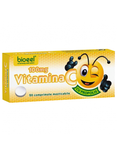 Vitamina C 100mg cu propolis, 20 comprimate masticabile,...