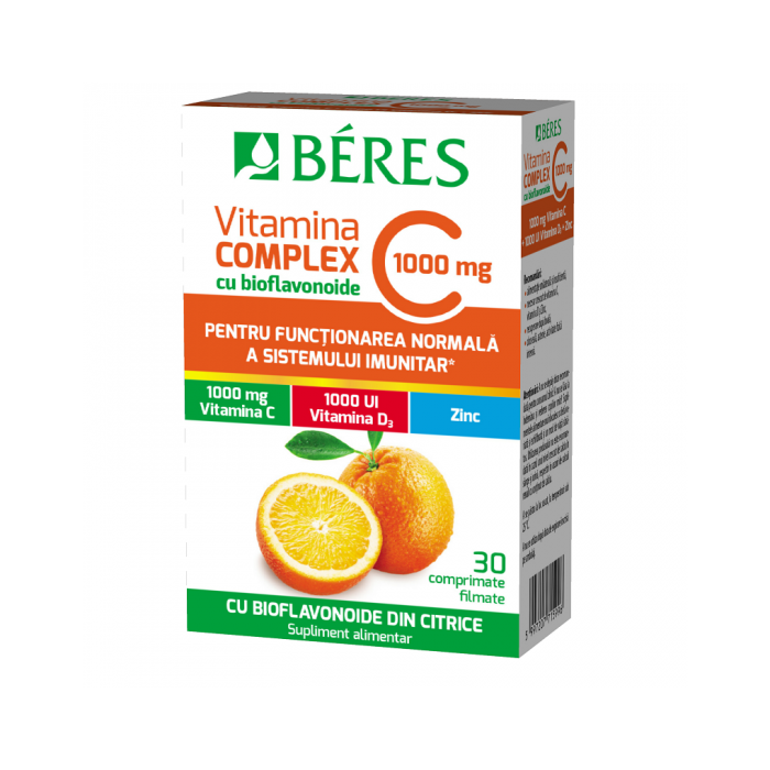 Vitamina C 1000 mg Complex, 30 de comprimate, Beres