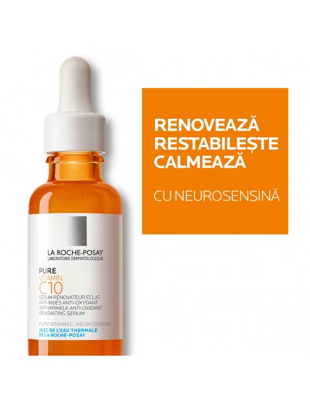 Vitamina C 10 Pură Ser Anti-Oxidant 30Ml, La Roche-Posay