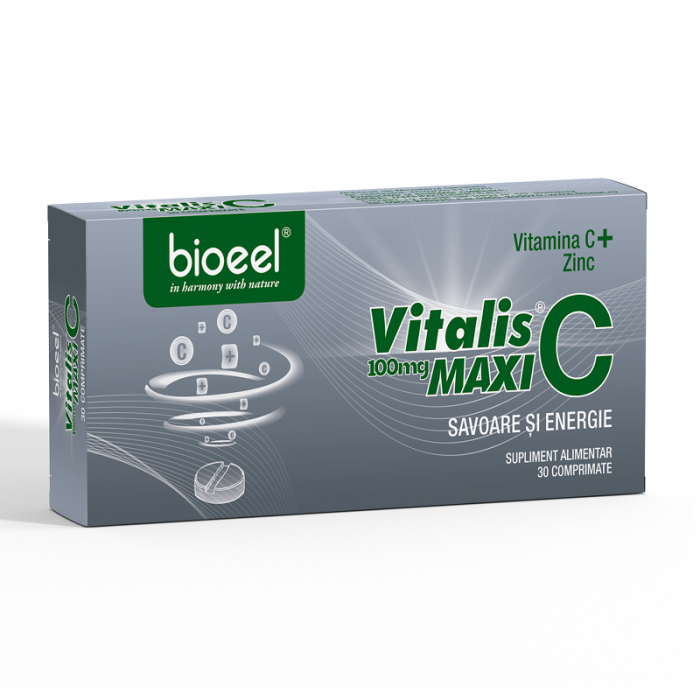 Vitalis Maxi Vitamina C 100mg  Zinc, 30 de comprimate, Bioeel