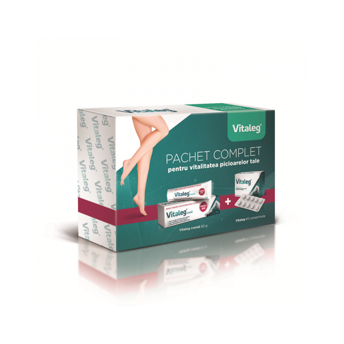 Pachet Vitaleg, 60 de comprimate  Vitaleg crema, 50 de grame, Aflofarm