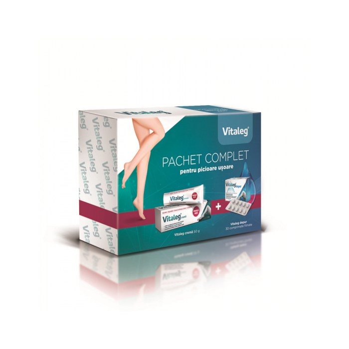 Pachet Vitaleg depur, 30 de tablete  Vitaleg crema, 50 de grame, Aflofarm