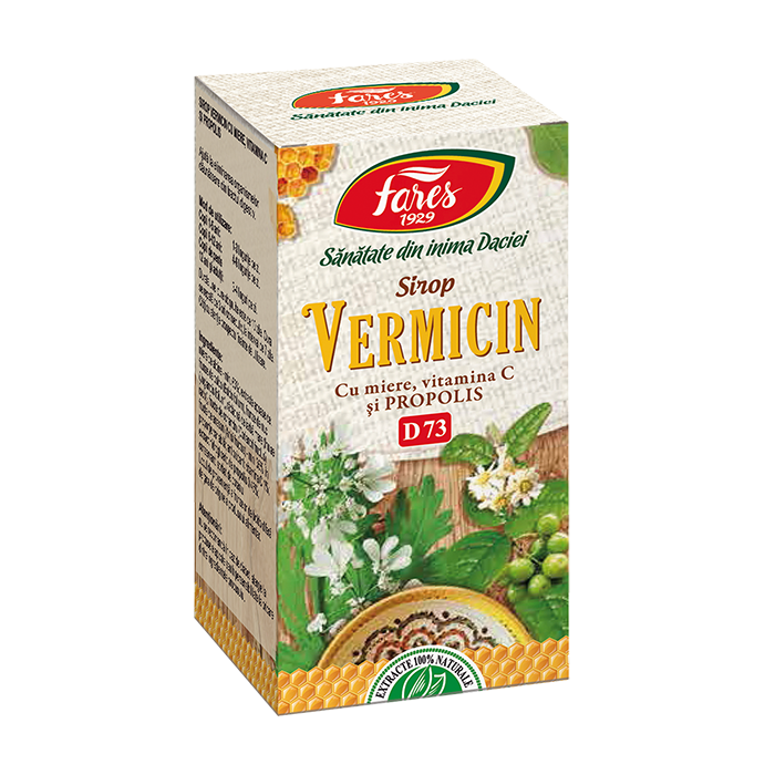 Vermicin miere si propolis sirop, 100 ml, Fares