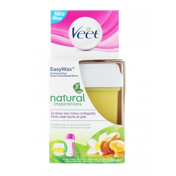 Veet easy wax rez roll on flori tiare si ulei argan x 50 ml