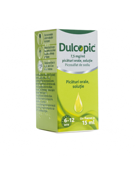 Dulcopic 7,5mg/ml, picaturi orale, 15 ml, Sanofi, Sanofi Romania S.R.L. - Romania