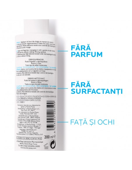 Toleriane Lapte Demachiant Si De Curătare Pentru Pielea Intolerantă Si Sensibilă, 200Ml, La Roche-Posay