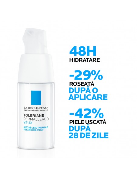 Toleriane Dermallergo Cremă Hidratantă Pentru Conturul Ochilor, Calmantă Si Reparatoare 20Ml, La Roche-Posay