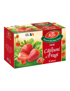 Ceai capsuni si fragi, 20 plicuri, Fares