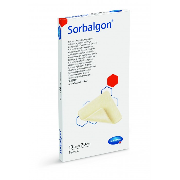 Sorbalgon 10 x 20 cm - pansament din alginat de calciu, 5 bucati, PAUL HARTMANN AG