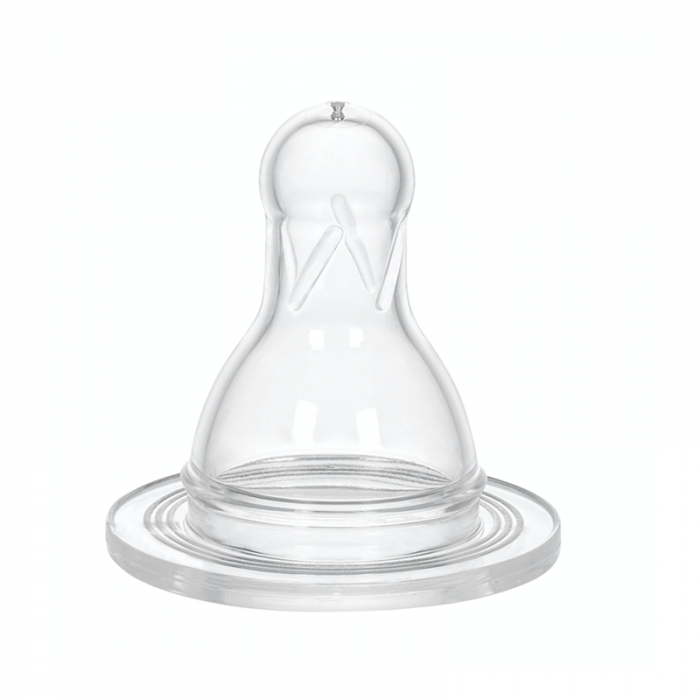 Set de doua tetine din silicon rotunde, anticolici, nr. 2, cod 299