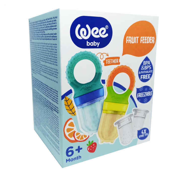 Set de doua suzete pentru pulpa fructelor 4 tetina de rezerva, cod 949