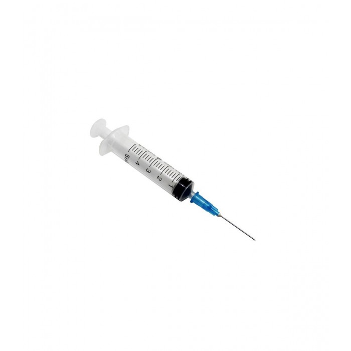 Seringa cu ac, 5 ml, tip 22G, 100 de bucati,Geomed