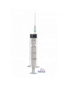 Seringa cu ac detașabil 21G, 20 ml – Minut